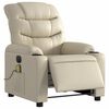 vidaXL Electric Massage Recliner Chair Cream Faux Leather