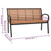 vidaXL Garden Bench Black and Brown WPC, Steel Standard Durable