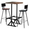 vidaXL Bar Set Multicolour Solid Reclaimed Wood Medium Industrial