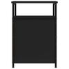 vidaXL Bedside Cabinet Black Engineered wood Compact Adjustable Feet