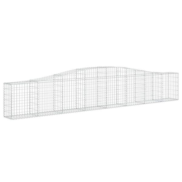 vidaXL Gabion Basket Set of 15 Silver Galvanized Iron Large