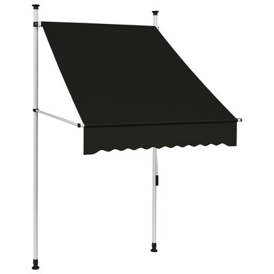 vidaXL Manual Retractable Awning 39.4" Anthracite