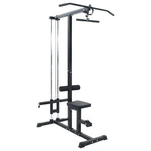 vidaXL Lat Pulldown Machine Manual Black 110 x 70 x 187 cm