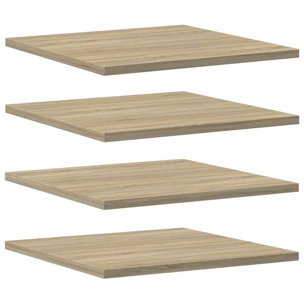 vidaXL Shelf Set of 4 Sonoma Oak Engineered Wood 15.7 x 15.7 in Shelf