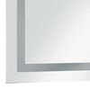 vidaXL Bathroom Mirror Silver Glass 23.6 x 31.5 in Bathroom Mirror