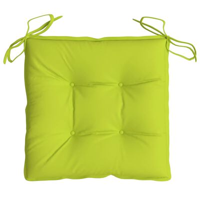 vidaXL Chair Cushions 4 pcs Bright Green 15.7"x15.7"x2.8" Fabric