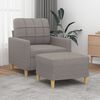 vidaXL Sofa Chair with Footstool Taupe 23.6" Fabric