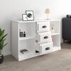 vidaXL Sideboard High gloss white Engineered wood Medium Sideboard