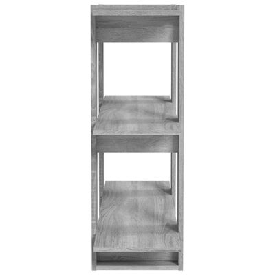 vidaXL Book Cabinet/Room Divider Gray Sonoma 31.5"x11.8"x34.3"