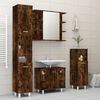 vidaXL Bathroom Furniture Set Smoked Oak Engineered Wood, Acrylic Medium