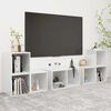 vidaXL 6 Piece TV Cabinet Set High Gloss White Engineered Wood (805518+2x805531)