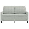 vidaXL 2-seater Sofa Light gray Velvet, Polyester, Metal, Plywood 2-seater