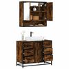 vidaXL Bathroom Furniture Set Smoked oak Engineered wood Standard