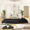 vidaXL Sofa Bed Black Velvet (100% polyester), wood, plastic Standard