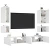 vidaXL TV Wall Cabinet White Engineered wood Medium TV Wall Cabinet