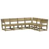 vidaXL Garden Sofa Set Natural Wood Pressure Treated Pine Wood Large