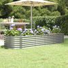 vidaXL Garden Raised Bed Silver Powder-coated steel Large Durable