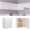 vidaXL Hanging Cabinet High Gloss White Engineered Wood Medium