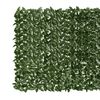vidaXL Balcony Privacy Screen Dark green Polyethylene, fabric