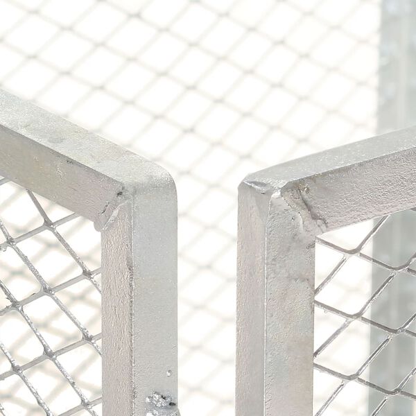 vidaXL Garden Composter Silver Galvanized Iron Medium Garden Composter