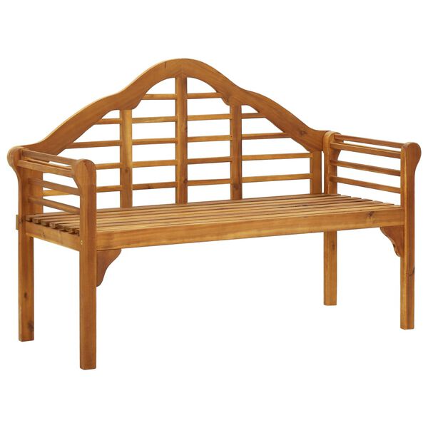 vidaXL Patio Queen Bench with Cushion 53.1 " Solid Acacia Wood