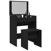 vidaXL Dressing Table Black Engineered wood 23.6x15.7x44.7 in