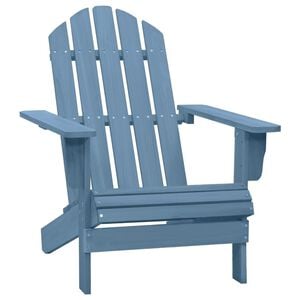 vidaXL Garden Chair Blue Solid fir wood Medium Ergonomic