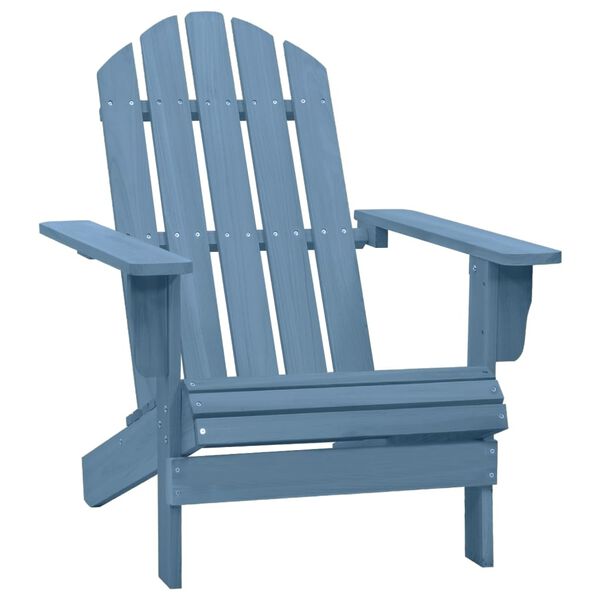 vidaXL Garden Chair Blue Solid fir wood Medium Ergonomic