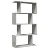 vidaXL Room Divider Bookcase Concrete grey Engineered wood Large