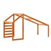 vidaXL Kid's Bed Roof Wax brown Solid pine wood 74 x 38 x 44.5 in