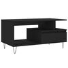 vidaXL Coffee Table Black Engineered Wood and Metal