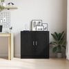 vidaXL Book Cabinet Black Oak 32.48 x 12.01 x 31.50 in Engineered Wood