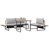 vidaXL Garden Dining Set 3 pcs Light gray Steel