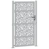vidaXL Garden Gate 39.4x68.9" Weathering Steel Leaf Design