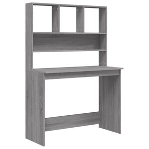 vidaXL Desk Grey Sonoma Engineered wood Medium Desk Rectangular