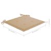 vidaXL Garden Chair Set of 2 Beige and Natural Wood