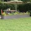 vidaXL Garden Raised Bed Grey Powder-coated steel Large