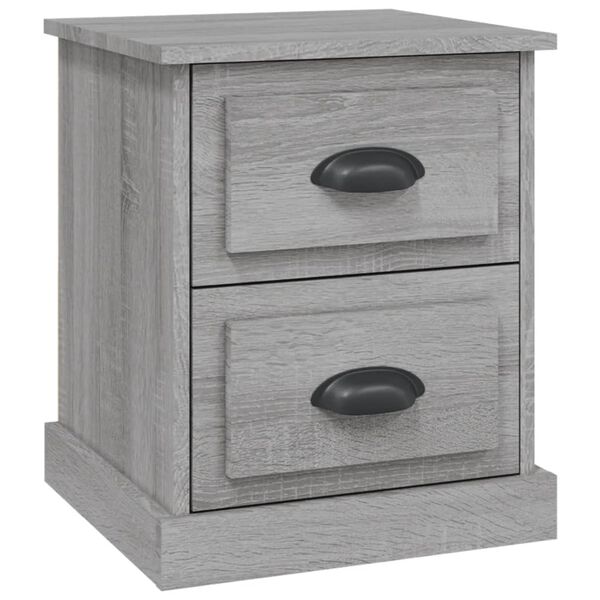 vidaXL Bedside Cabinet Grey Sonoma Engineered Wood Small Bedside Cabinet