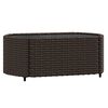 vidaXL Patio Lounge Set Brown PE rattan, powder-coated steel, tempered glass