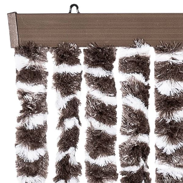 vidaXL Insect Curtain Brown and White 35.4x86.6" Chenille