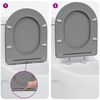 vidaXL Quick Release Toilet suitable for Seat Gray 44 x 36.4 x 3.4 cm