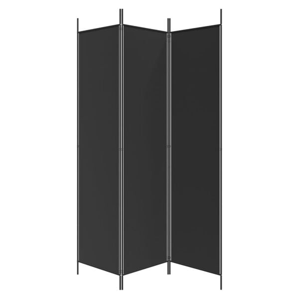 vidaXL 3-Panel Room Divider Black 59.1"x78.7" Fabric