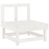 vidaXL Garden Lounge Set White Solid pine wood Large Modular