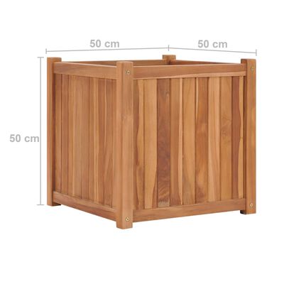 vidaXL Raised Bed 19.7"x19.7"x19.7" Solid Wood Teak