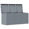 vidaXL Garden Storage Box Grey Polypropylene Medium