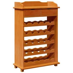 vidaXL Wine Rack Brown 90 x 60 x 30 cm Solid pine wood