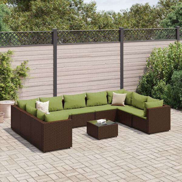 vidaXL Patio Lounge Set Brown
