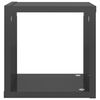 vidaXL Cube Shelf Set of 4 High gloss grey Engineered wood