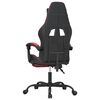 vidaXL Gaming Chair with Footrest Black and Wine Red Faux Leather