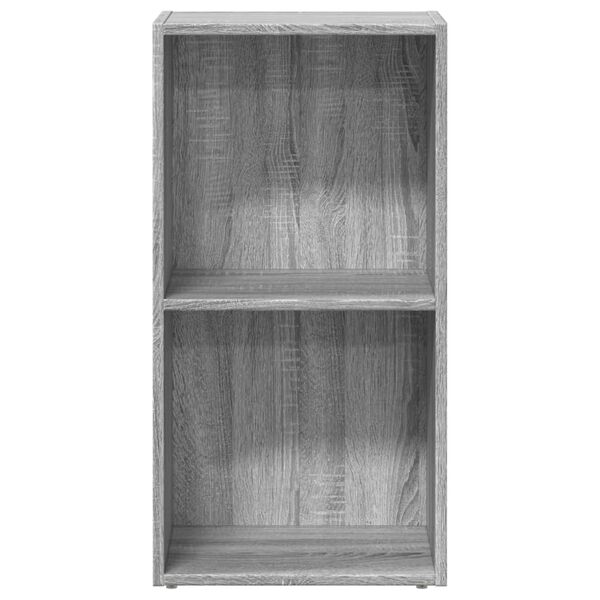 vidaXL Bookcase Grey Sonoma Engineered Wood Bookcase Rectangular